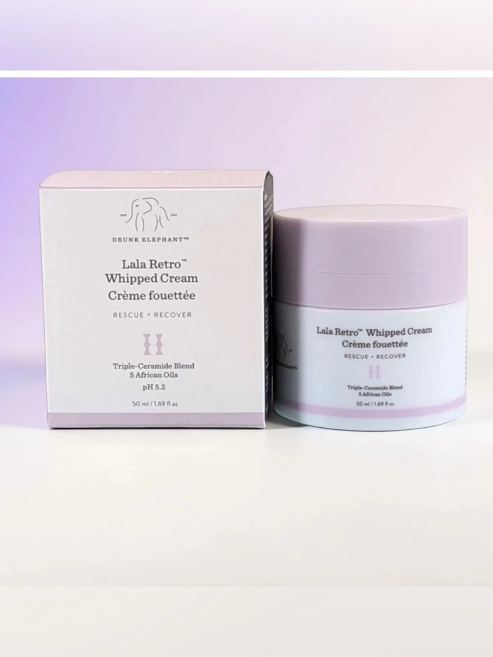 Drunk Elephant's Lala Retro Whipped Cream •Rescue Cream• moisturizer NEW IN BOX